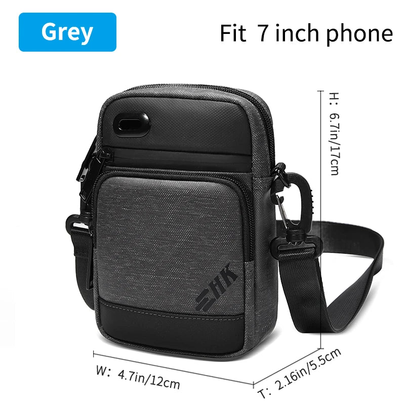 HcanKcan Men's Bag Luxury Men Shoulder Bag For 9.7" iPad Casual Crossbody Bags High Quality Male Purse Phone Men's Chest Pack
