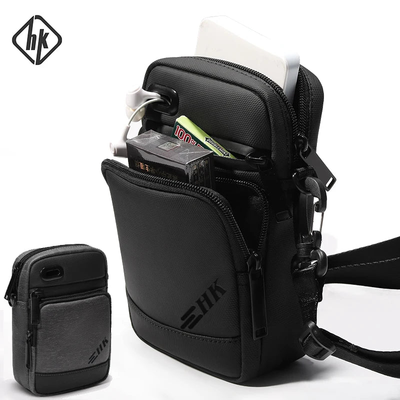 HcanKcan Men's Bag Luxury Men Shoulder Bag For 9.7" iPad Casual Crossbody Bags High Quality Male Purse Phone Men's Chest Pack