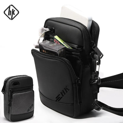 HcanKcan Men's Bag Luxury Men Shoulder Bag For 9.7" iPad Casual Crossbody Bags High Quality Male Purse Phone Men's Chest Pack
