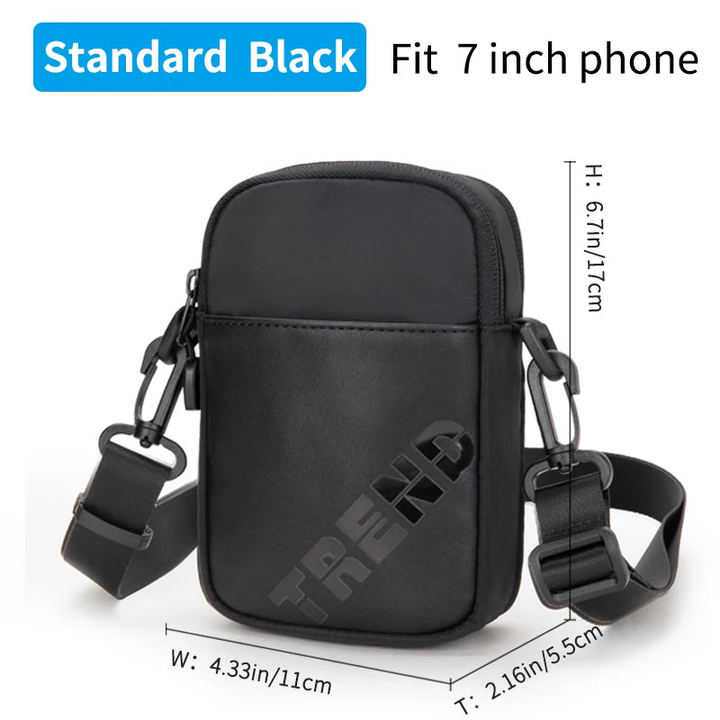 HcanKcan Men's Bag Luxury Men Shoulder Bag For 9.7" iPad Casual Crossbody Bags High Quality Male Purse Phone Men's Chest Pack