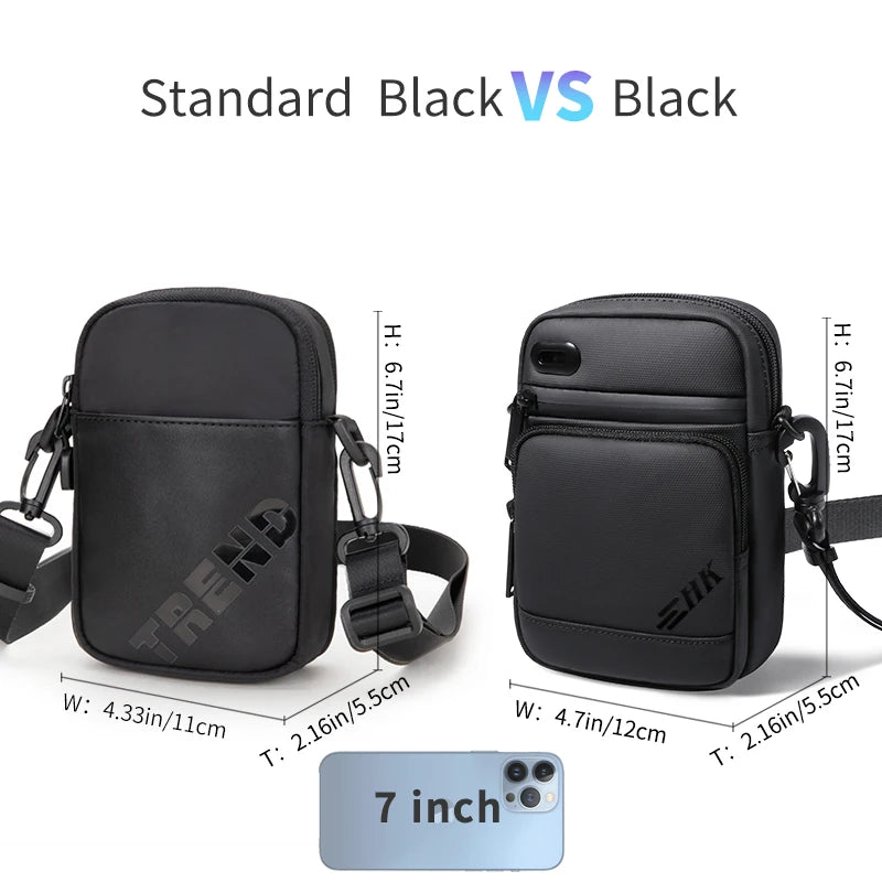 HcanKcan Men's Bag Luxury Men Shoulder Bag For 9.7" iPad Casual Crossbody Bags High Quality Male Purse Phone Men's Chest Pack